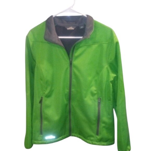 Eddie Bauer Vibrant Green Women's Soft Shell Jacket | PTP 22 | XL - Picture 1 of 8
